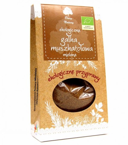 Ekologiczna gałka muszkatołowa mielona 30g dary natury