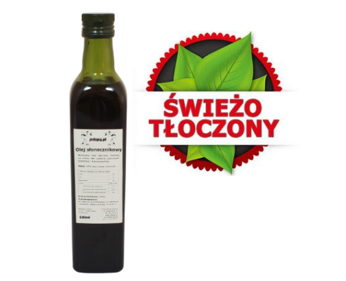Olej słonecznikowy 500ml -tłoczony na zimno -jedzpij