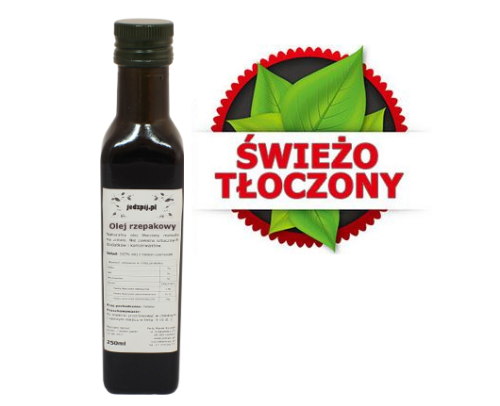 Olej rzepakowy 250ml -tłoczony na zimno- jedzpij