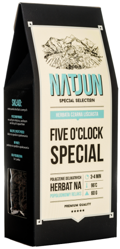 Herbata czarna five o'clock special 60g natjun