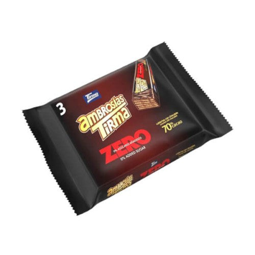 Wafelki w czekoladzie gorzkiej 70% bez dodatku cukru 3x21,5g Tirma