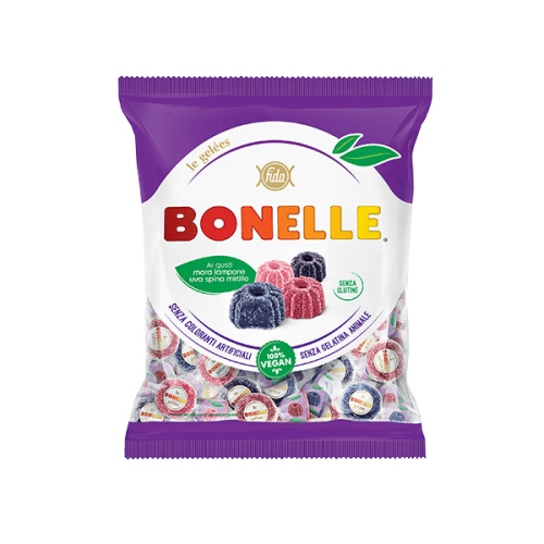 Żelki jeżyna i truskawka bez dodatku cukru Bonelle 90g Fida