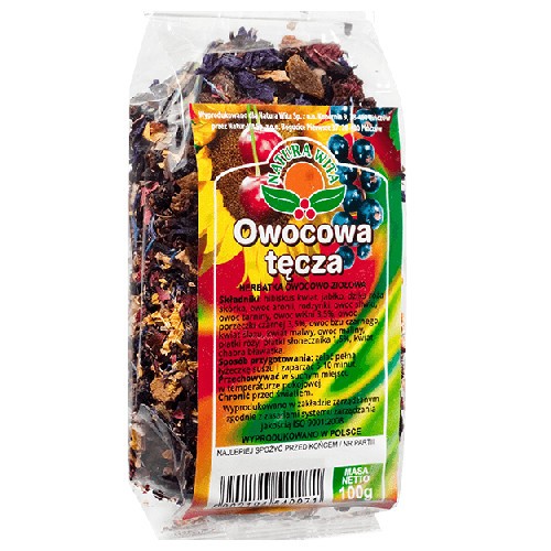 Herbatka owocowo-ziołowa owocowa tęcza 100g natura wita