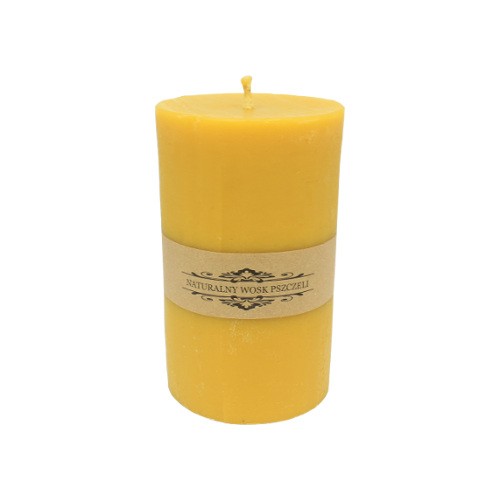 Świeca z wosku pszczelego walec  - fi 8cm, wys 13cm