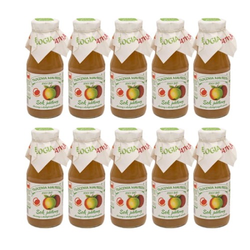 Sok jabłkowy 100% bio 300ml tłocznia maurera - 10 butelek