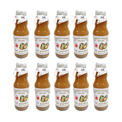 Sok gruszkowy 100% bio 300ml tłocznia maurera - 10 butelek